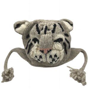 VIVE BIEN Knit Hat Novelty Bobcat Car Youth Wool Cap Beanie Warm Winter Cat